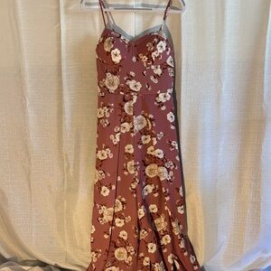 Floral Spaghetti Strap Maxi Dress